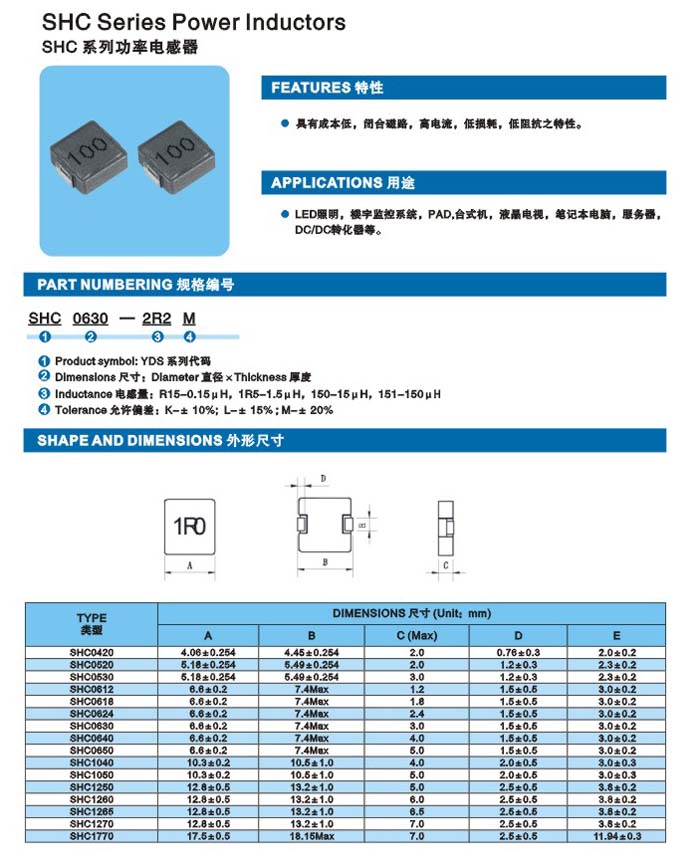 SHC系列介绍